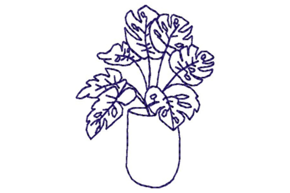 Potted Fern Outline: A Designer’s Review for Merch