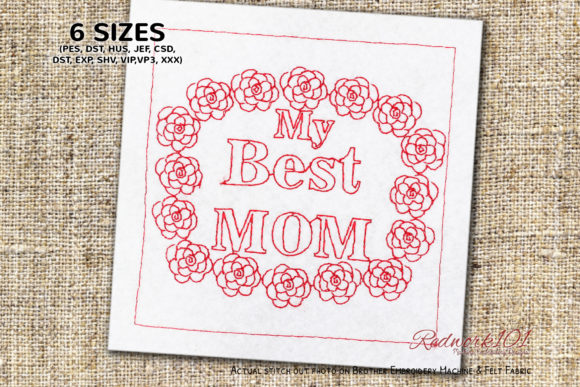 Review: Words My Best MOM with Roses Pattern