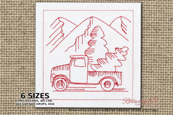 Reviewing the Christmas Tree Carrying Truck Redwork